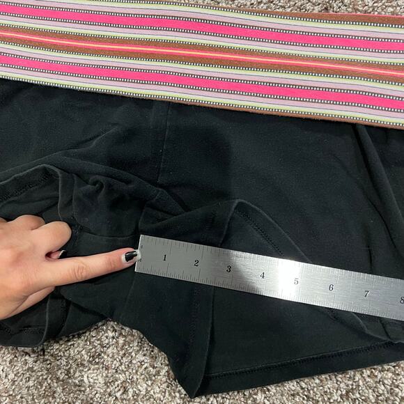 Vintage y2k Women's Low Rise Striped Xhilaration Fold Over Booty Shorts Sz M - Picture 8 of 9